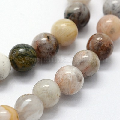 Природные бамбуковых листьев агат бисер нитей G-I199-13-4mm-1