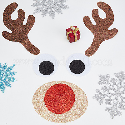 3 комплект рождественских наклеек на дверь из фетра с рисунком из мультфильмов DIY-DR0001-67-1