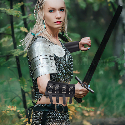 Регулируемые браслеты из искусственной кожи с железными пряжками AJEW-WH0248-458-1