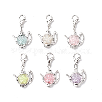 Акриловые подвесные украшения с имитацией жемчуга HJEW-JM04007-01-1