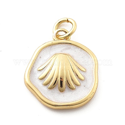 Подвески из латуни и эмали на тему океана X-KK-Q029-01C-G-1