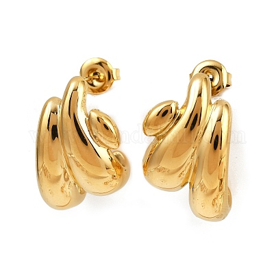 Серьги-гвоздики из нержавеющей стали 304 EJEW-K268-28G-1