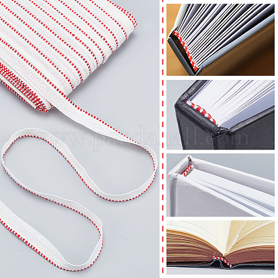 109.36 Yards(100m) Book Headband, 0.6 Wide Book Binding Ribbon Flat Polyester Bias Binding Tape for Book Binding