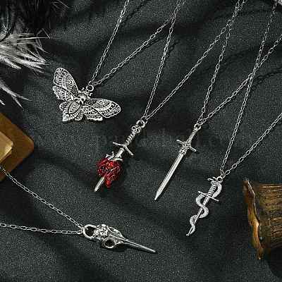 5 шт. 5 стиля готических цепочек из нержавеющей стали 304 NJEW-JN04983-1