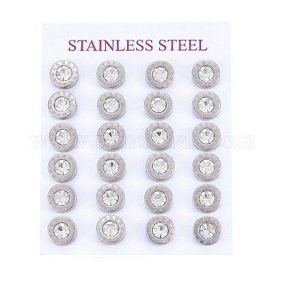 Серьги-гвоздики из нержавеющей стали 304 EJEW-H362-10P-A-1