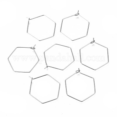 Фурнитура для сережек-колец из нержавеющей стали 304 STAS-S117-009B-01-1