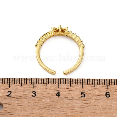 Кольца-манжеты из латуни с микропаве RJEW-G337-31G-1