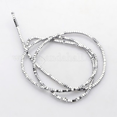 Гальванизировать немагнитных синтетический гематит бисер пряди G-J212E-01-1