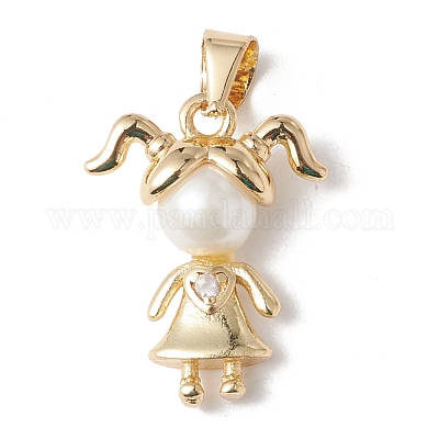 Экологически чистые подвески из латуни с микропаве из кубического циркония KK-F835-10G-1