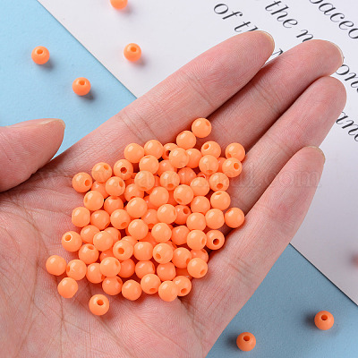 Непрозрачные акриловые бусины X-MACR-S370-C6mm-A11-1