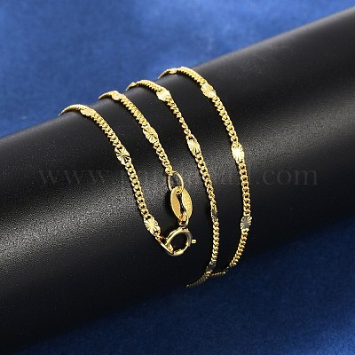 925 овальное витое ожерелье из стерлингового серебра NJEW-H056-01C-G-1