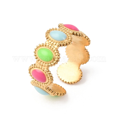 Кольца-манжеты из нержавеющей стали 304 для женщин RJEW-D334-02E-G-1