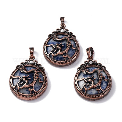 Натуральные синие пятна яшмы подвески G-A241-02R-07-1