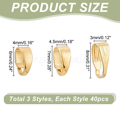 120 шт. 3 латунных защелкивающихся дужки KK-AR0004-09-1