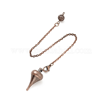 Маятники для биолокации с заостренными цепями из латуни HJEW-D004-03R-1