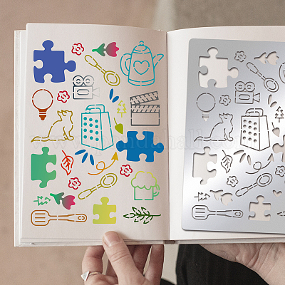 Трафареты для штампов из нержавеющей стали DIY-WH0289-049-1