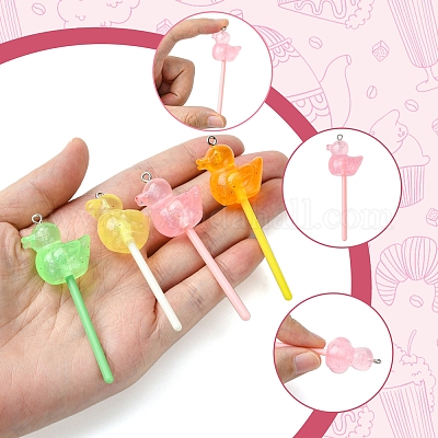 10 шт. большие подвески из светящейся полупрозрачной смолы FIND-FS0002-91B-1