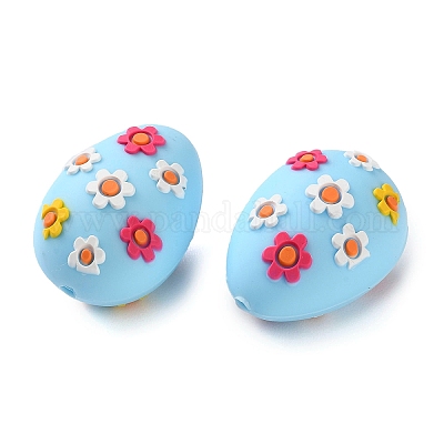 Пасхальные силиконовые бусины SIL-S011-01A-1