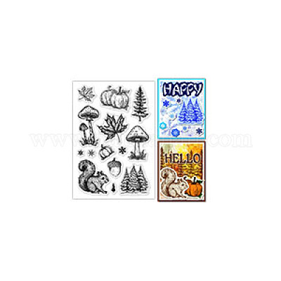 Изготовленные на заказ прозрачные штампы из ПВХ на летнюю тематику DIY-WH0631-0352-1