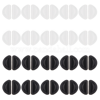 20 пара двухцветных силиконовых носоупоров для очков&nbsp;DIY-LP0001-69-1