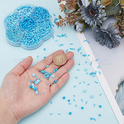 105 г набор из двух видов матовых непрозрачных стеклянных бусин SEED-GO0001-11C-1