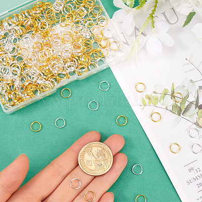 600 шт. 2-х цветные латунные разъемные кольца KK-SP0001-82B-1