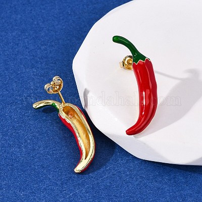 Серьги-гвоздики из латуни EJEW-F390-01G-1