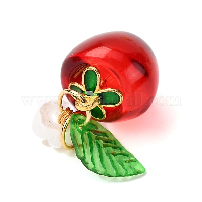 8 шт. прозрачные стеклянные подвески с краской для выпечки PALLOY-JF04490-1