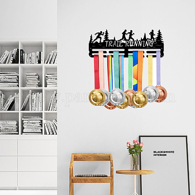 Nom personnalisé porte-médaille gymnastique gymnastes Sport affichage  récompenses organisateur mural support de cintre avec crochets pour plus de  60 médailles, rubans -  France