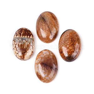 Окрашенные естественные кагашоны с агатом огня X-G-Q957-02B-20x30-1