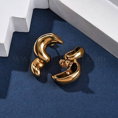 Серьги-гвоздики из нержавеющей стали 304 EJEW-P299-02G-1