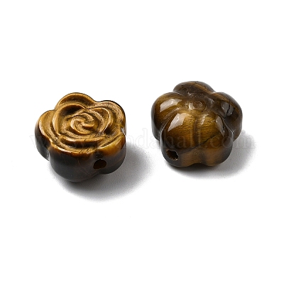 Резные бусины из натурального тигрового глаза G-L636-C05-01-1