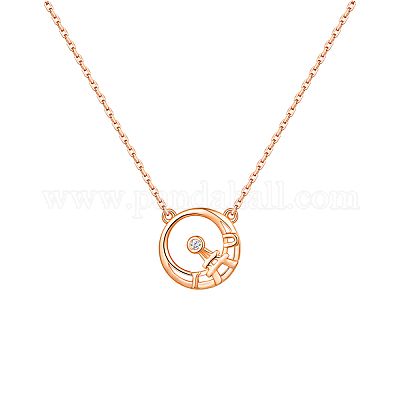 Классическое винтажное серебряное ожерелье s925 iron tower с микроинкрустацией цирконием FX3996-1