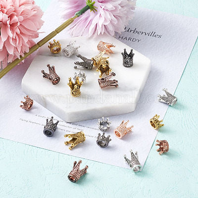 Латунные микро проложить кубического циркония бусы ZIRC-TA0001-07-1