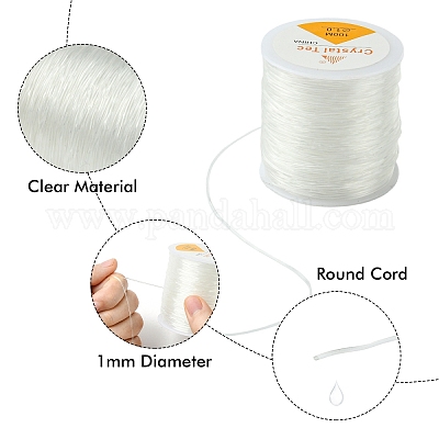 Круглая эластичная кристаллическая нить EW-YW0002-01B-1