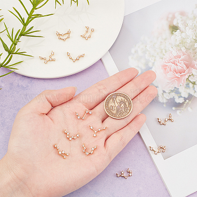 Кулоны из латуни с прозрачным фианитом ZIRC-SC0001-06-1