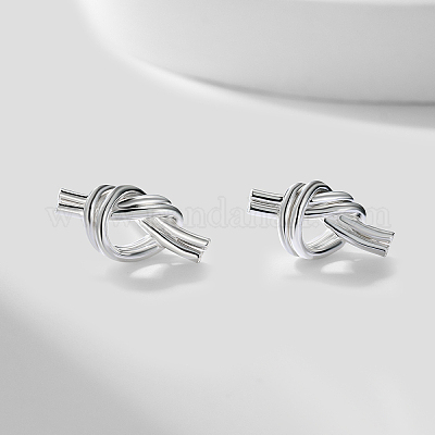 Серебряные серьги-узлы в геометрическом стиле для женщин в подарок MU4772-1