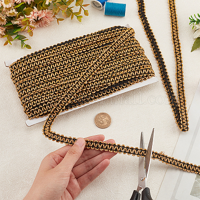 Металлические кружевные ленты из полиэстера OCOR-WH0060-74A-1