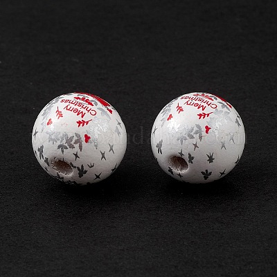 Набивные европейские бусины из натурального дерева&nbsp;LS-WOOD-C015-06C-1