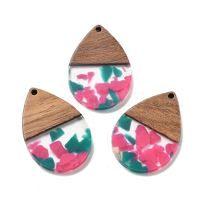 Подвески из смолы и ореха&nbsp;LS-FIND-R051-15D-1