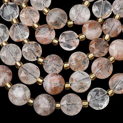 Нити бусин из рутилированного кварца из натурального черного золота&nbsp;G-C116-A182-02-1