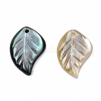 Оболочки губ натуральный черный подвески SSHEL-S258-100A-1