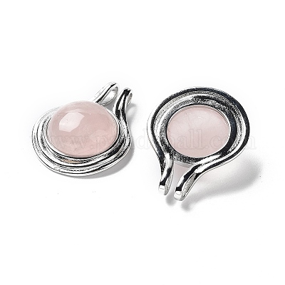 Природного розового кварца подвески G-M405-06P-03-1