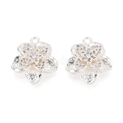 Латунные микропаве прозрачные подвески с фианитом KK-T077-31S-1