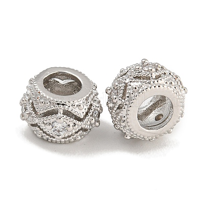 Покрытие стойки латунь микропаве прозрачные кубические циркониевые бусины KK-U030-17P-1