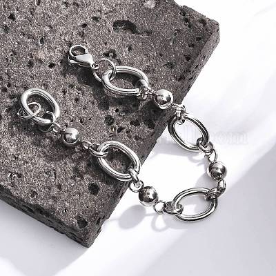 Цепные браслеты из нержавеющей стали 304 BJEW-L661-09P-1