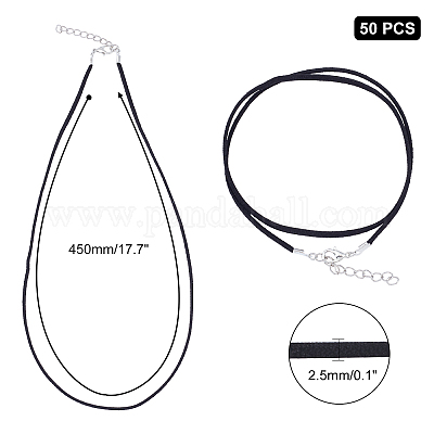 Wholesale SUPERFINDINGS 50pcs Black Faux Suede Necklace Cord with Platinum  Color Iron Lobster Clasps and Iron Chains for Pendants Bracelet Necklace  and Jewelry Making 