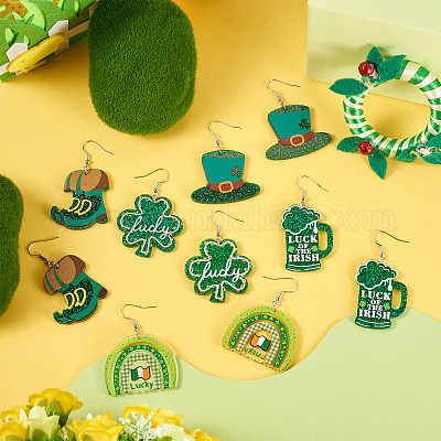 5 пара железных сережек-подвесок EJEW-TA00614-1