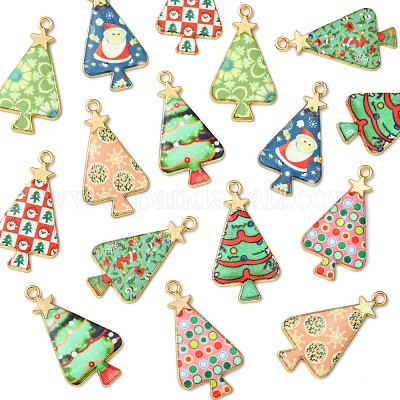 16 шт. 8 цвета подвески из сплава с рождественской тематикой FIND-FS0002-98-1