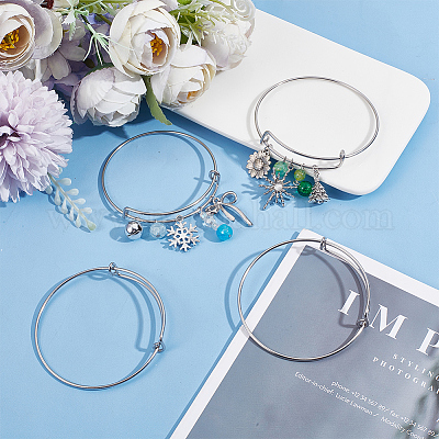 12шт регулируемый расширяемый браслет из нержавеющей стали 304 MAK-SC0001-17-1